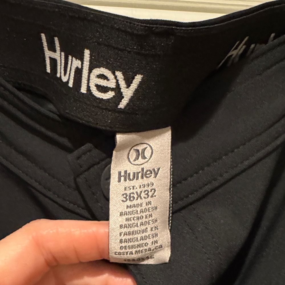 Hurley Men's Sleek Black Dress Pants - Picture 2 of 6